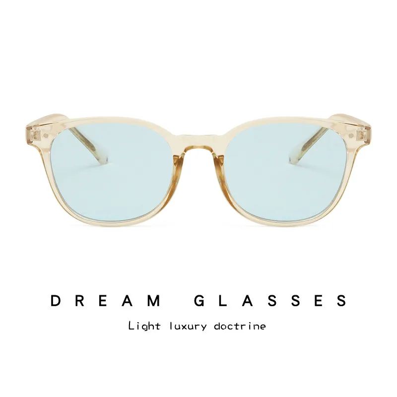 Trendige Kleine Sonnenbrille Für Damen Herren UV400 Schutz Mode Streetwear Harzrahmen AC Linsen Metallnieten Brillen