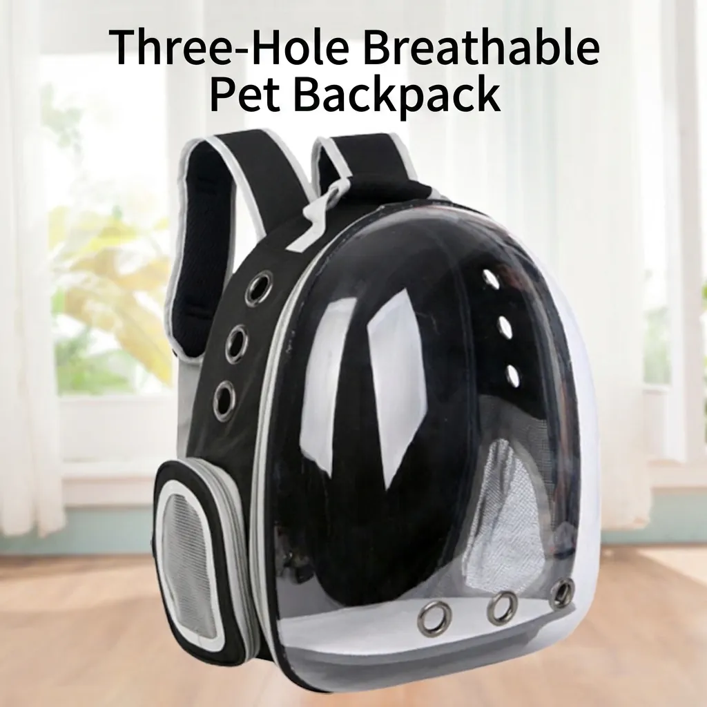 Pet Backpack Space Capsule Transparent Breathable Portable Travel Carrier For Cats And Small Dogs Lightweight Oxford Cloth PC