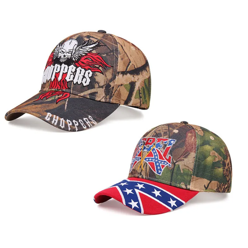 Camouflage Baseball Cap Cotton Tactical Sunshade Hat Adjustable Outdoor Sports Motorcycle Style