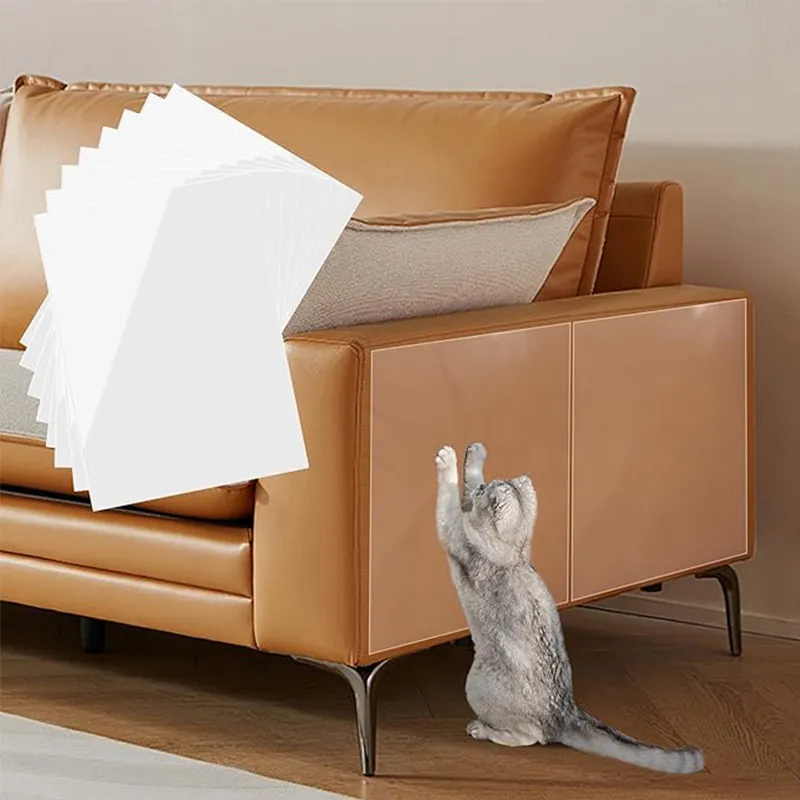 Cat Scratch Protector Furniture Guard PVC Transparent Self Adhesive Sofa Couch Shield Anti Scratching Deterrent Tape