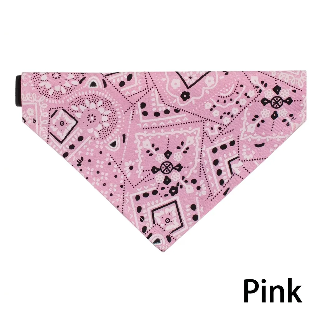 Adjustable Pet Bandana Paisley Pattern Cotton Scarf For Dogs And Cats With Plastic Buckle Classic Saliva Bib
