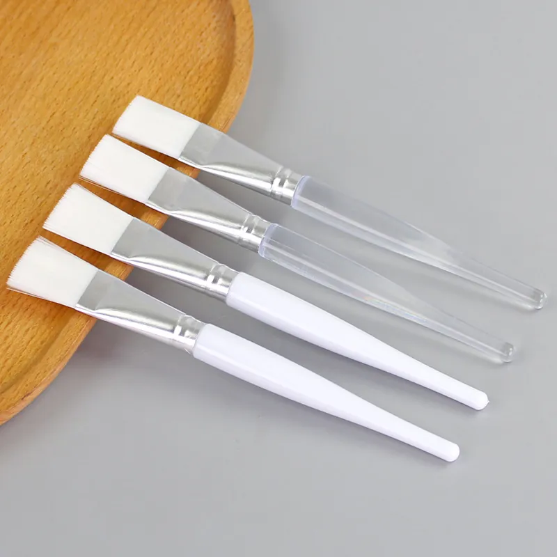 Facial Mask Brush Soft Nylon Bristles Plastic Transparent Handle DIY Skin Care Face Mud Applicator Tool For Women