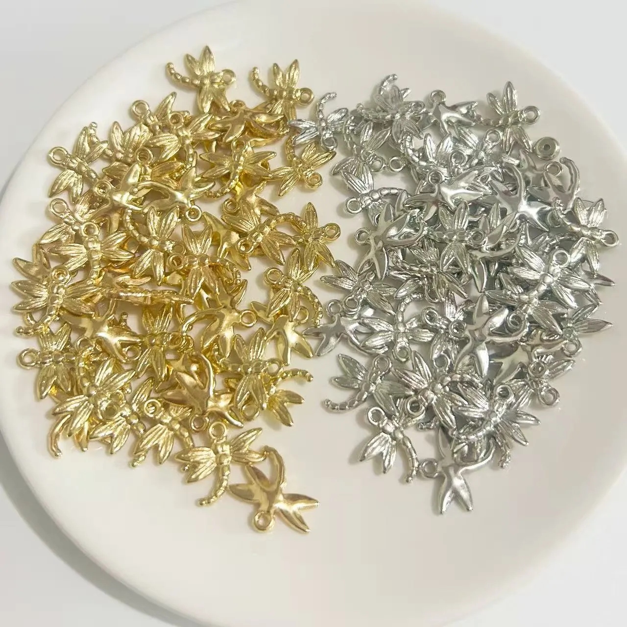 Dragonfly Charms Pendants ABS Plastic Electroplated CCB DIY Jewelry Making Accessories For Bracelet Necklace Handcraft Style