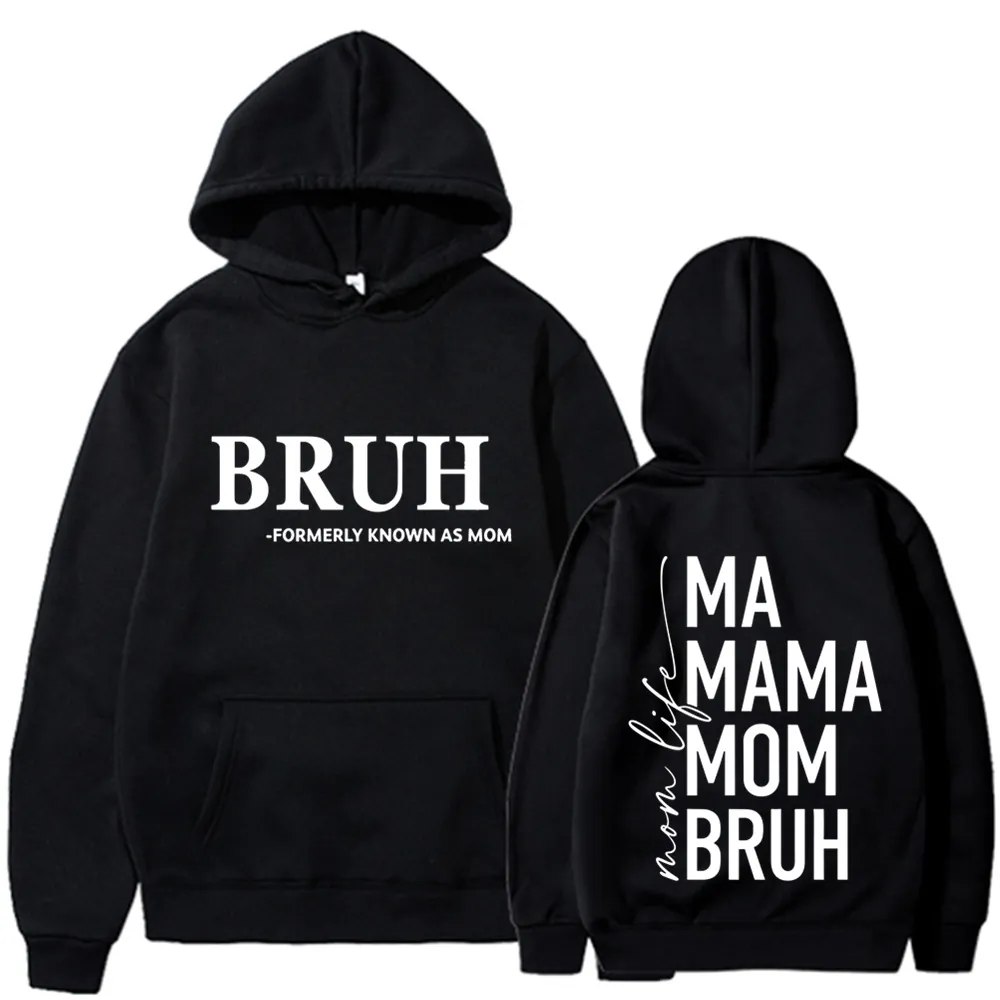 Sweat À Capuche Femme Polaire Polyester Manche Longue Pullover Imprimé Slogan Streetwear Mom Life Poche Kangourou