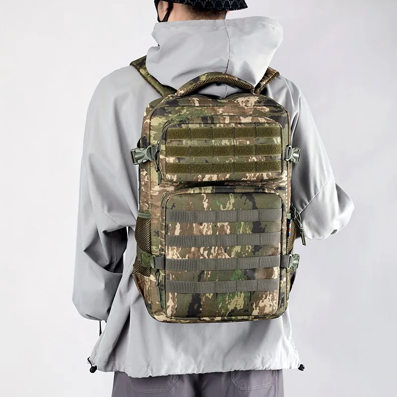Tactical Backpack Oxford Cloth Waterproof Large Capacity MOLLE System Outdoor Hiking Camping Multi-Functional Unisex