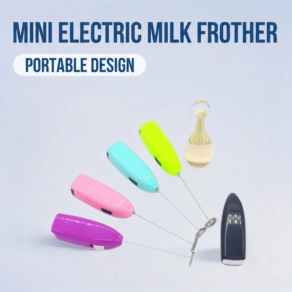 Mini Electric Milk Frother And Egg Beater 304 Stainless Steel Coffee Mixer Portable Battery Operated Kitchen Tool