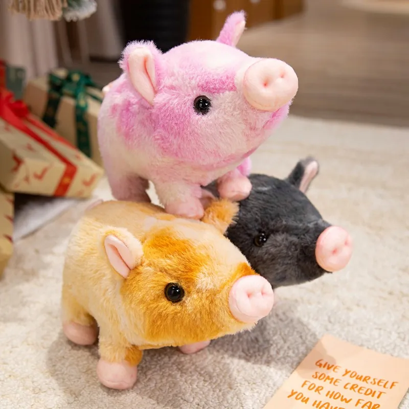 Süße Simulation Schwein Plüschtier Weich Gefülltes Tier Ferkel Puppe Für Kinder Geburtstag Geschenk Heimdekoration Kurzplüsch Spielzeug