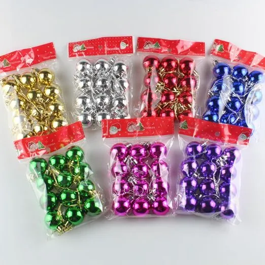Christmas Tree Decoration Balls Electroplated Metallic Plastic Ornaments For Holiday Party Festive Home Decor Hanging Accessory