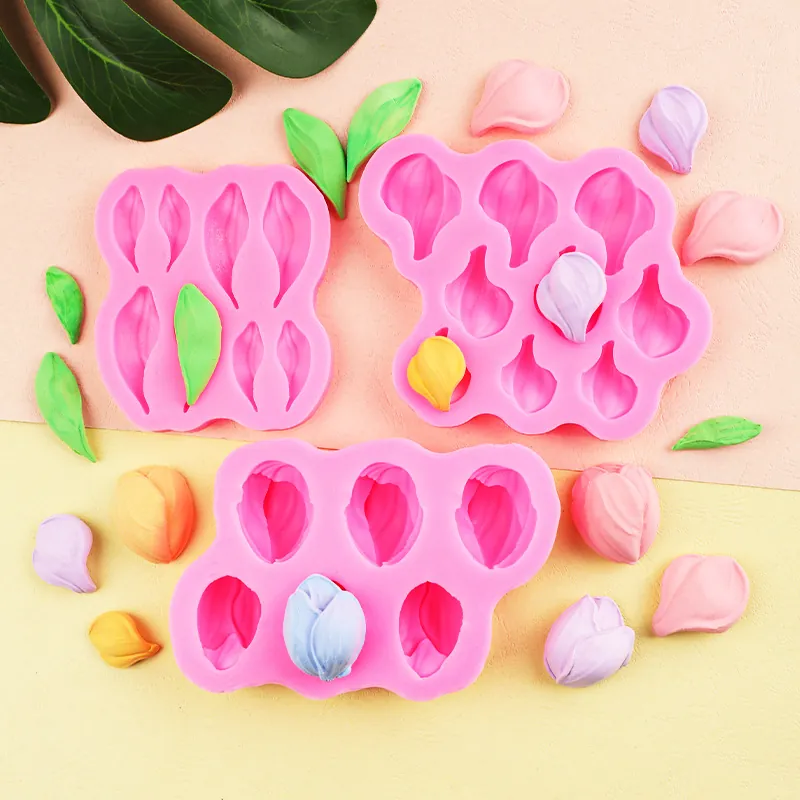 Blütenblatt Blatt Silikonform Fondant Tortendeko Werkzeug Schokolade Süßigkeiten Backen DIY Harz Ton Basteln