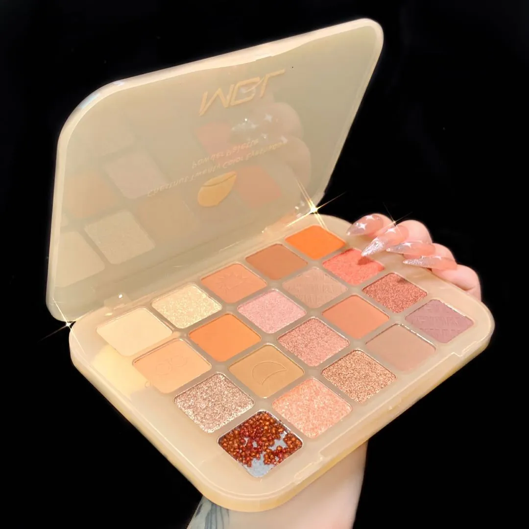 Chestnut Multi Color Eyeshadow Powder Palette Matte Shimmer Glitter Earth Tones Long Lasting Ins Style Makeup