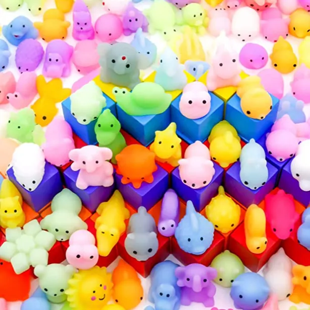 Mochi Squishy Toys Mini Soft TPR Animal Fruit Stress Relief Squeeze Sensation Toy Novelty Gift For Kids And Adults