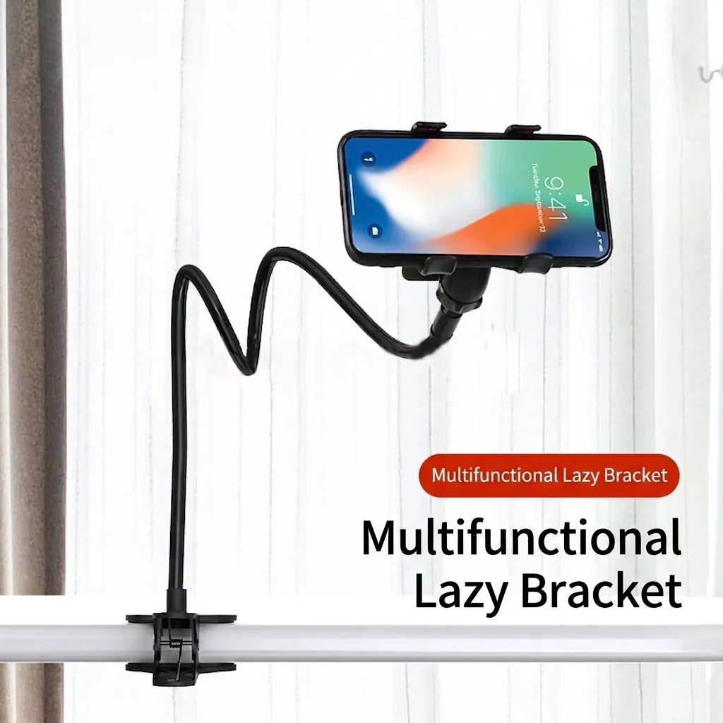 Schwanenhals Handyhalterung Langer Flexibler Arm Fauler Halter Klemme Für Schreibtisch Bett PP PVC Eisen Universal Volle Rotation