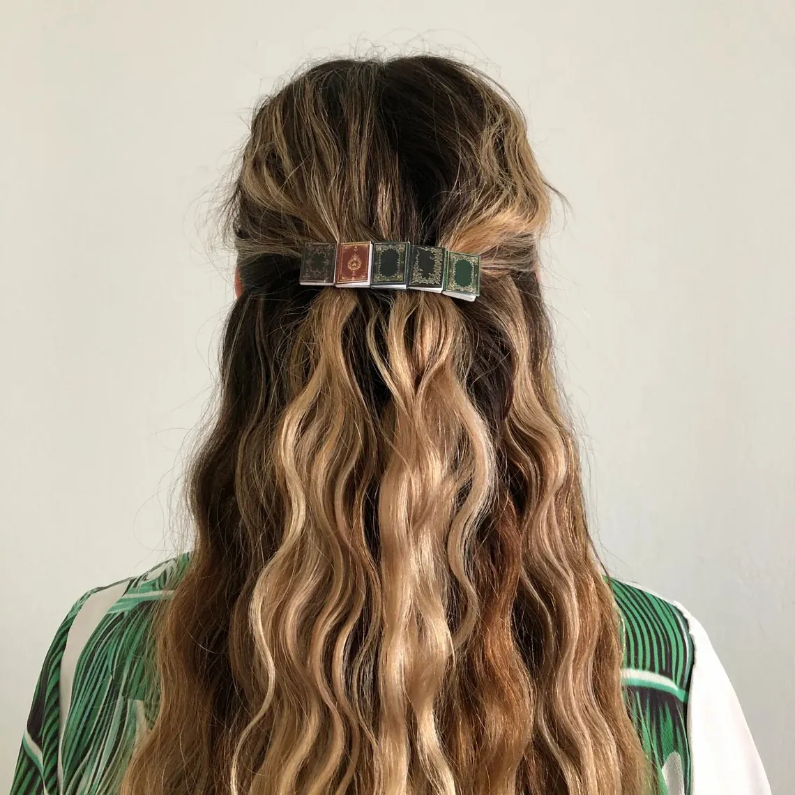 Vintage Miniature Book Hair Clip Alloy Plastic Retro Colorful Library Style Barrette For Women Girls
