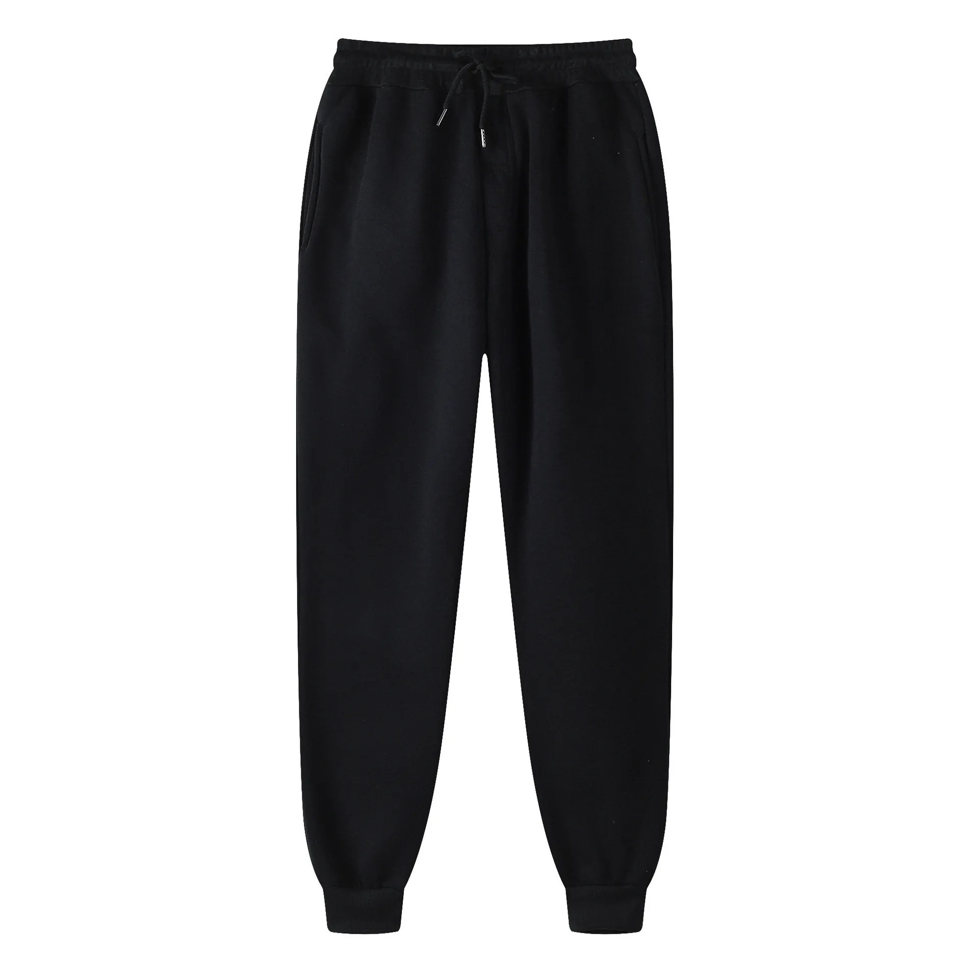 Pantalon de Survêtement Doublé Polaire pour Hommes Chaud Joggers Coupe Ajustée Taille Élastique Cordon Décontracté Sport Hiver