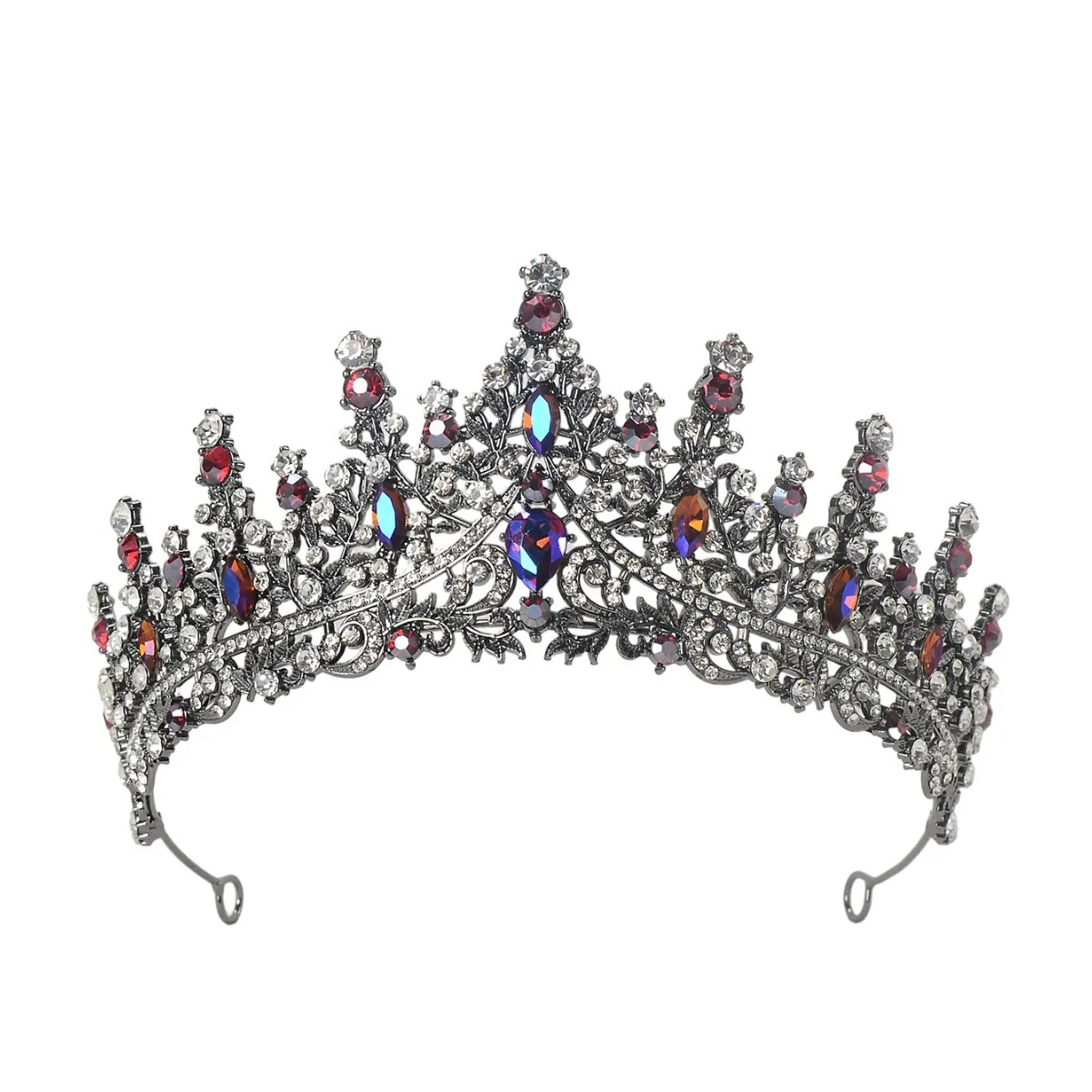 Girls Crown Tiara Alloy Rhinestone Baroque Princess Birthday Party Wedding Pageant Hair Accessories Elegant