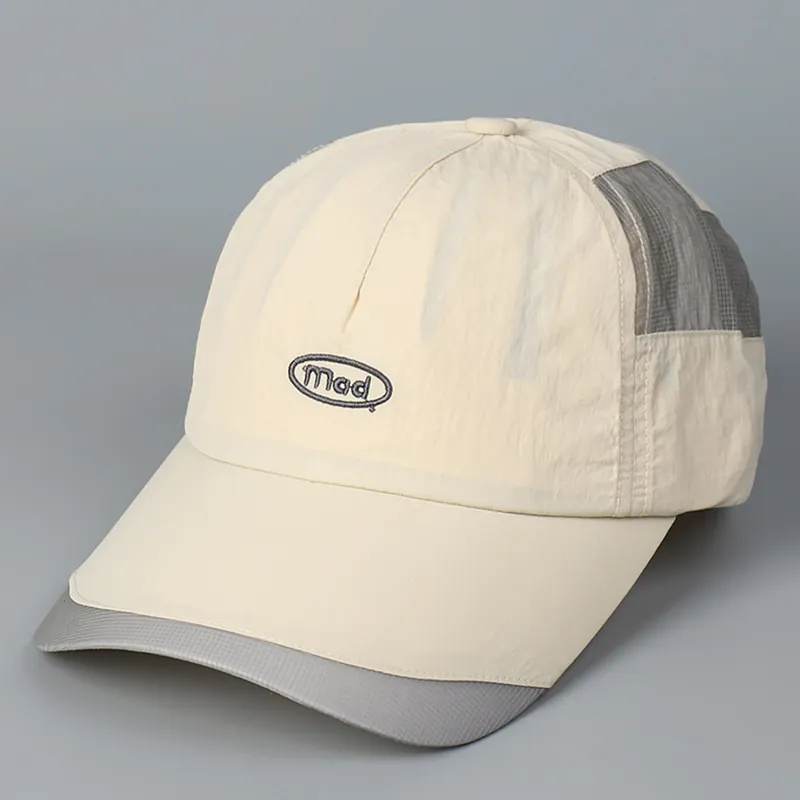 Quick Dry Baseball Cap Breathable Mesh Patchwork Adjustable Outdoor Sports Sun Hat For Men And Women