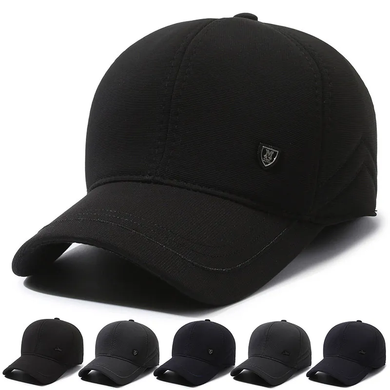 Cappello Da Baseball Invernale Da Uomo Con Paraorecchie Caldo Antivento Lana Regolabile