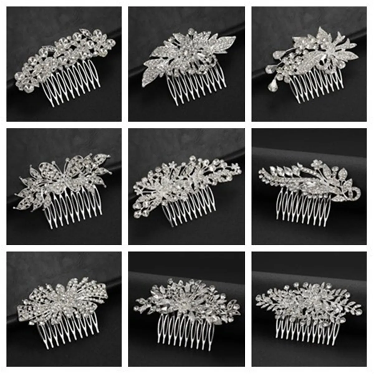 Pettine Per Capelli Da Sposa Strass Lega Farfalla Foglia Cristallo Accessori Per Capelli Da Sposa Per Donna