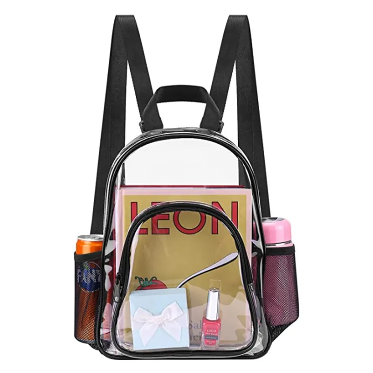Transparent Backpack PVC Waterproof School Bag For Men Women Students Large Capacity Stadium Approved Clear Daypack