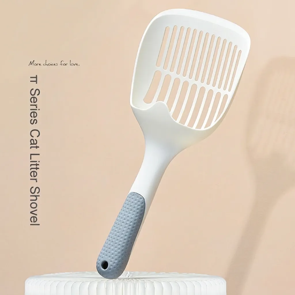 Cat Litter Shovel PP Plastic Ergonomic Handle Sifting Cleaning Tool For Cats Hanging Hole Deep Scoop