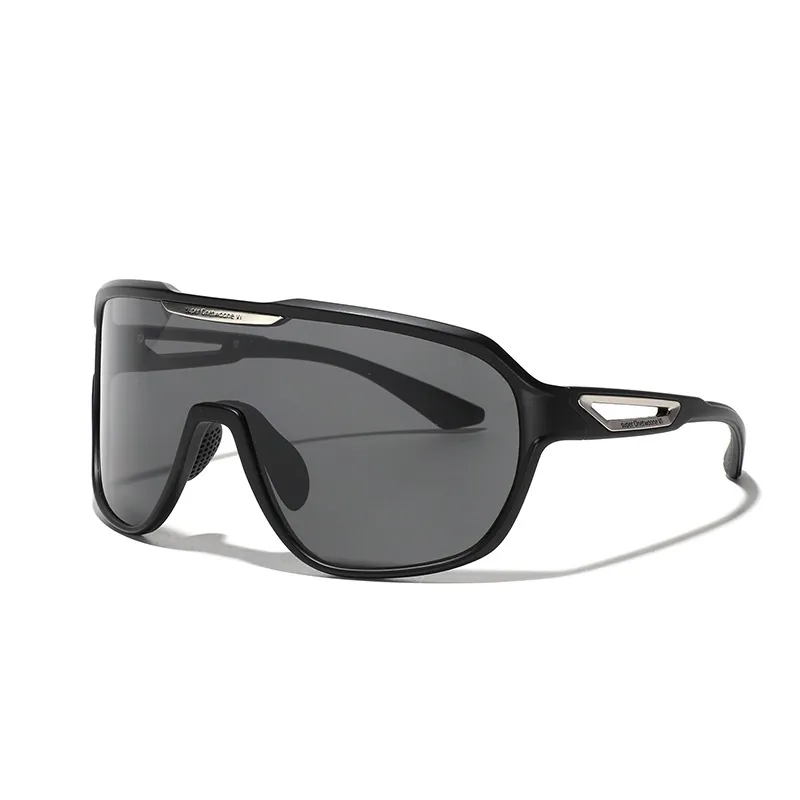 Lunettes de Soleil Sportives Surdimensionnées Y2K Hommes Femmes Monture PC Protection UV400 Lunettes de Mode Extérieur