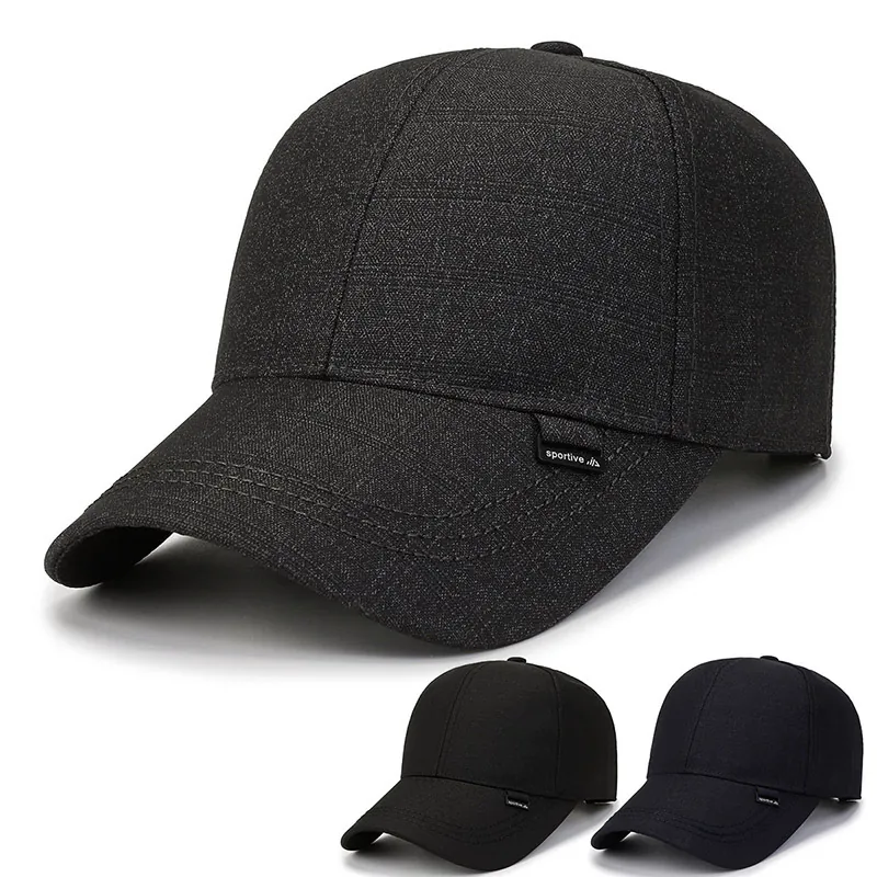 Casquette De Baseball Homme Femme Extérieur Protection Solaire Réglable Mélange Coton Sportif Décontracté Visière Courbée Chapeau Uni