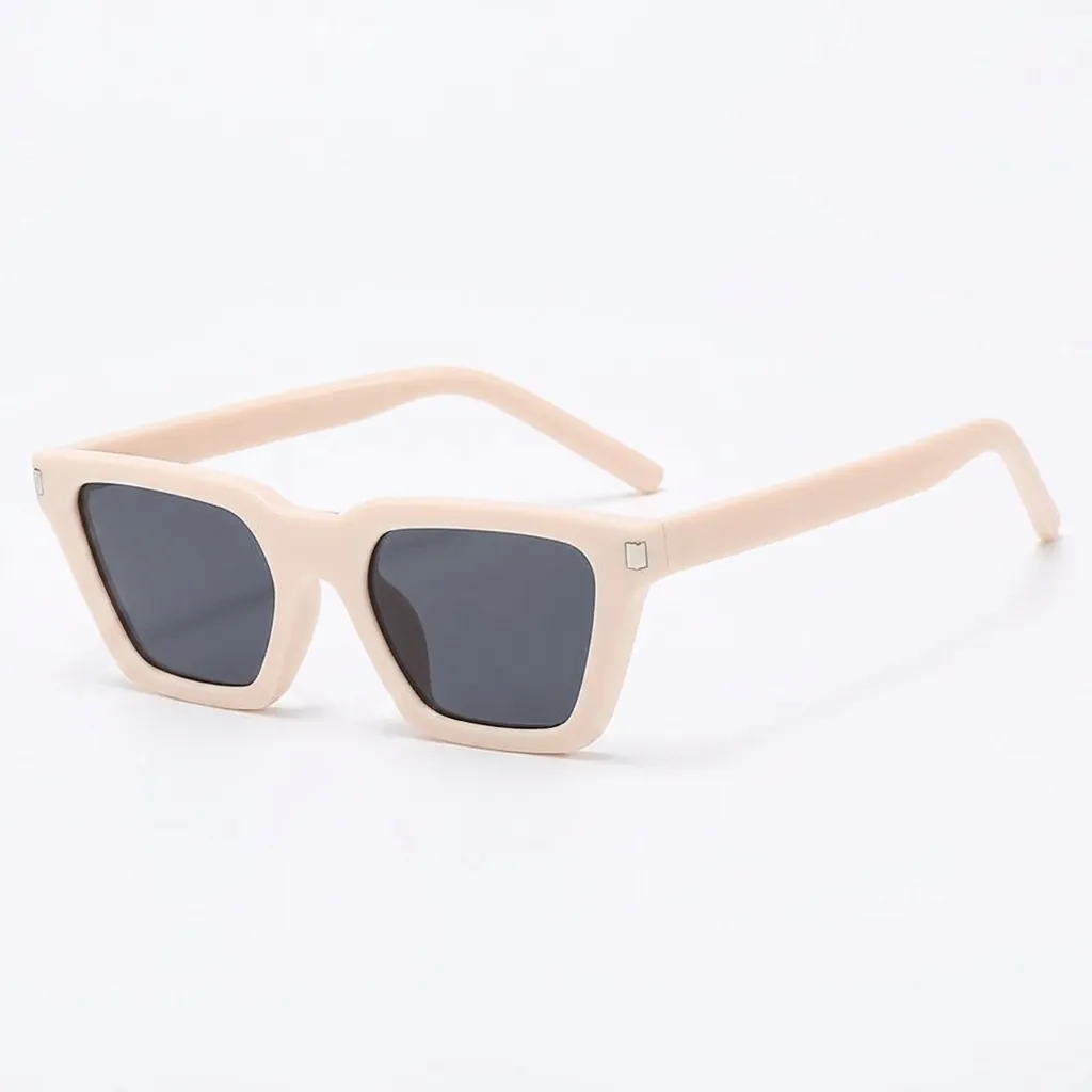 Square Fashion Sunglasses UV400 Protection PC Frame AC Lens Vintage Big Frame Versatile Elegant Eyewear Women