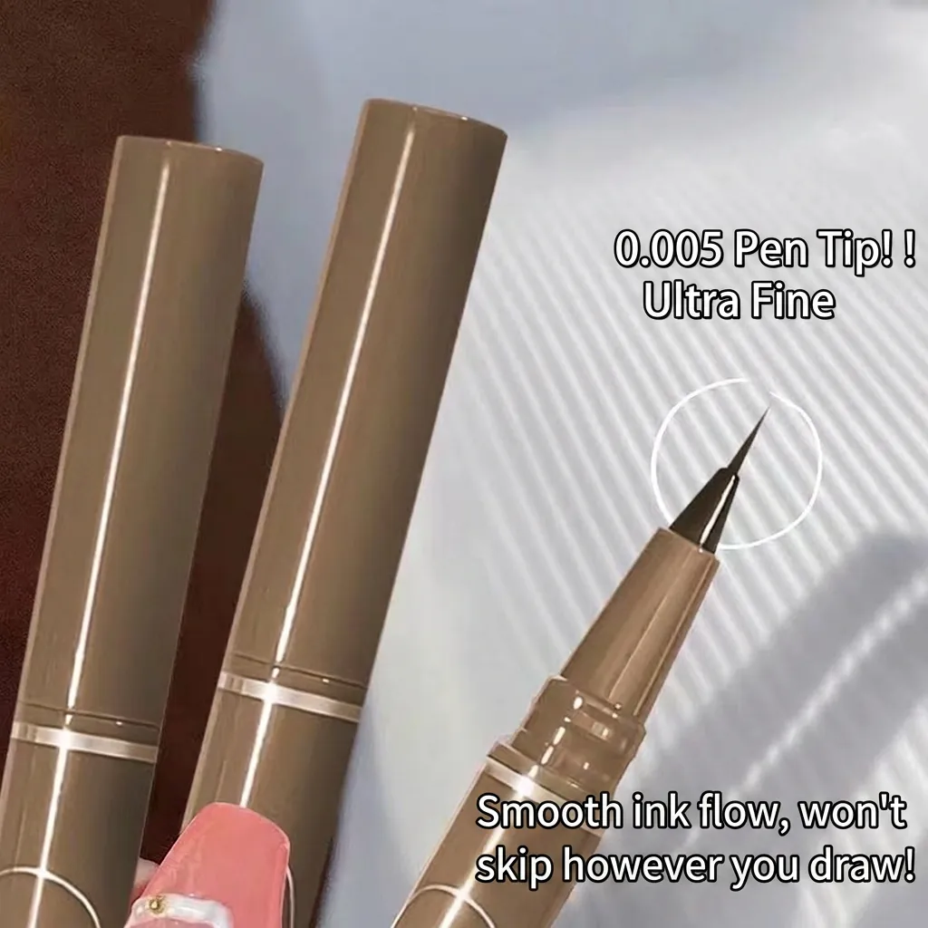 Slim Liquid Eyeliner Ultra Fine Tip Waterproof Sweatproof Long Lasting Smudge Proof Precision Eye Makeup Pen