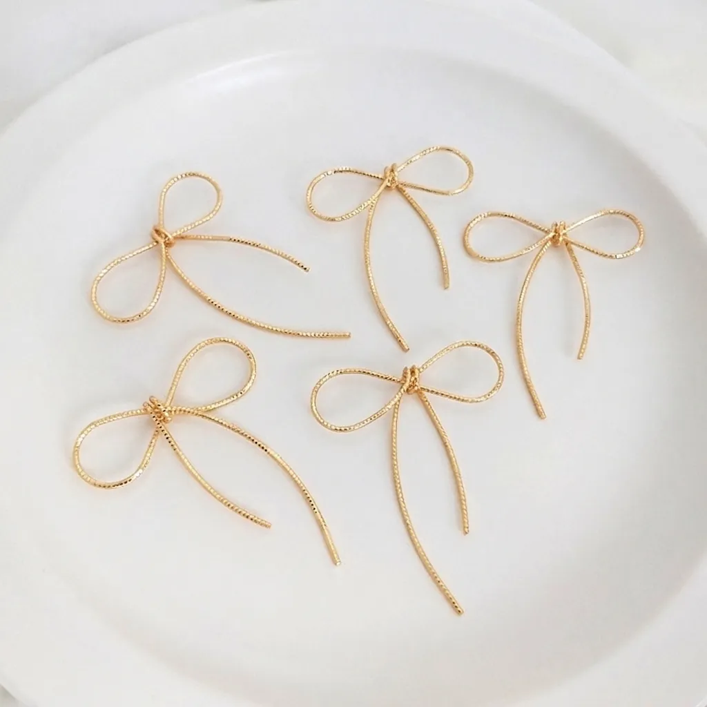 Ciondoli Per Gioielli A Fiocco Filo Avvolto Rame Pendenti Conservazione Del Colore Per Orecchini Collane Fai Da Te Elegante