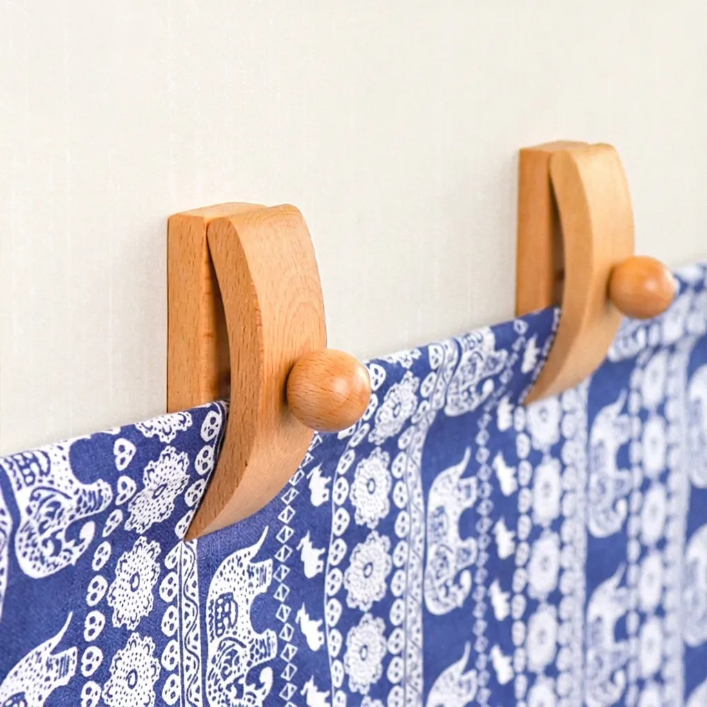 Clips Muraux En Hêtre Pour Couette Crochets De Suspension Pour Tapisserie Décoration Maison Montage Mural