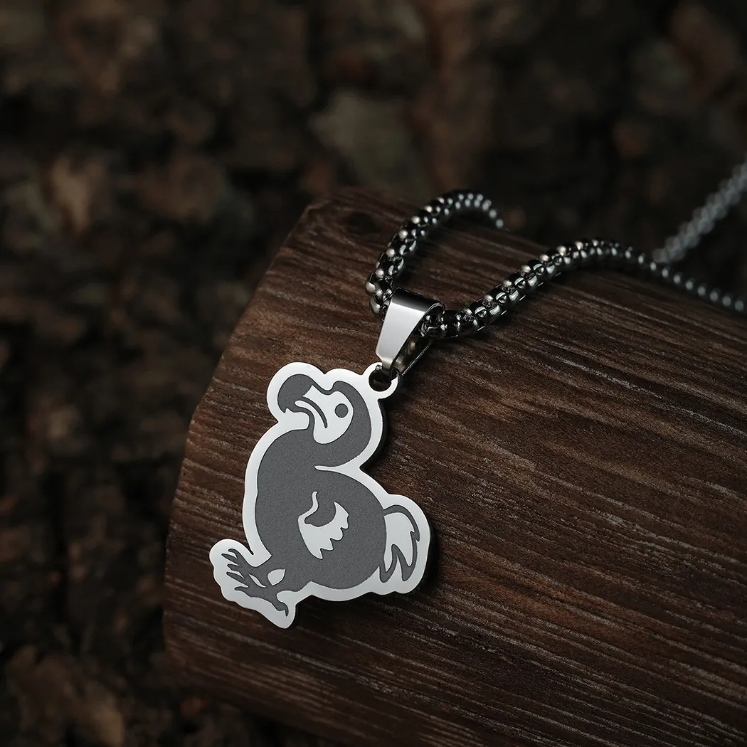 Dodo Bird Pendant Necklace 316L Stainless Steel Vintage Animal Shape Jewelry For Men Women Fashion Gift