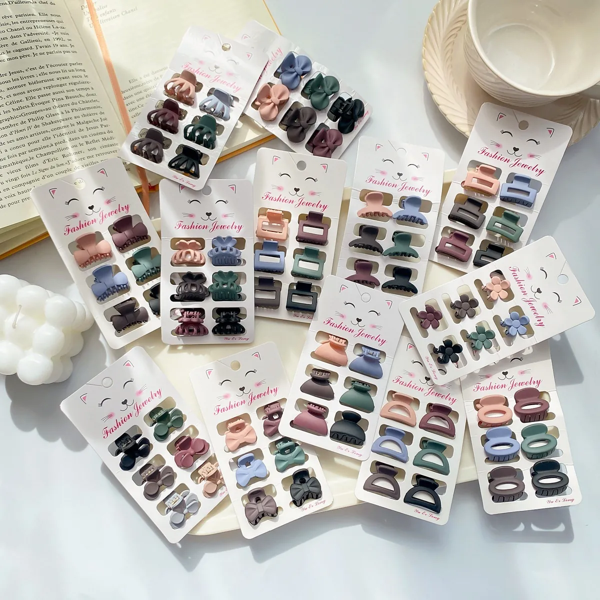 Mini Hair Claw Clips Matte Plastic Morandi Colors Simple Fashion Korean Style Small Hairpins Bangs Clip Accessories