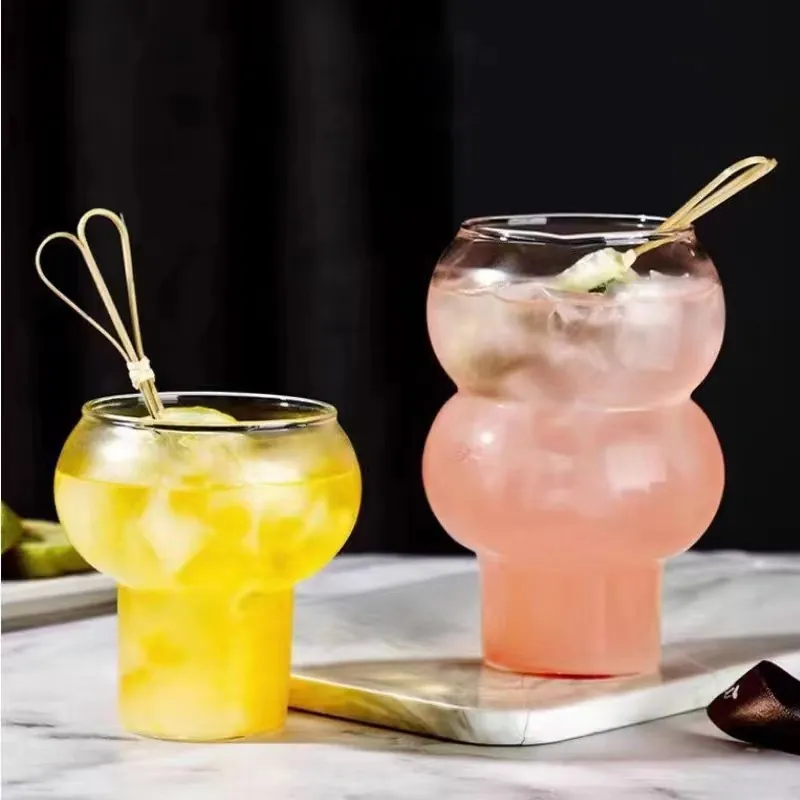 Bicchiere In Vetro A Forma Di Zucca Borosilicato Alto Resistente Al Calore Trasparente Per Caffè Succo Soda Acqua