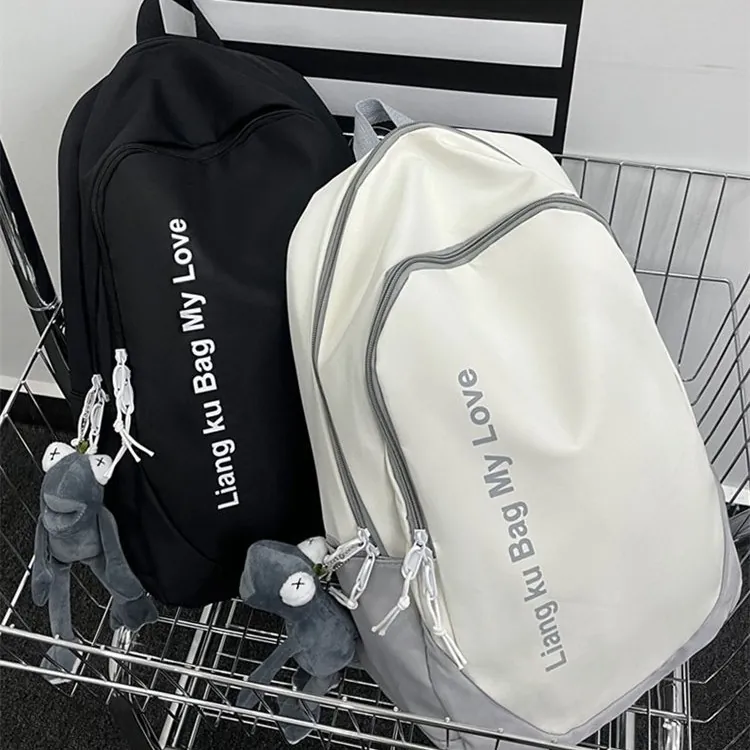 Lightweight Oxford Waterproof Backpack Large Capacity Contrast Color School Bag For Teens Students Streetwear Fashion