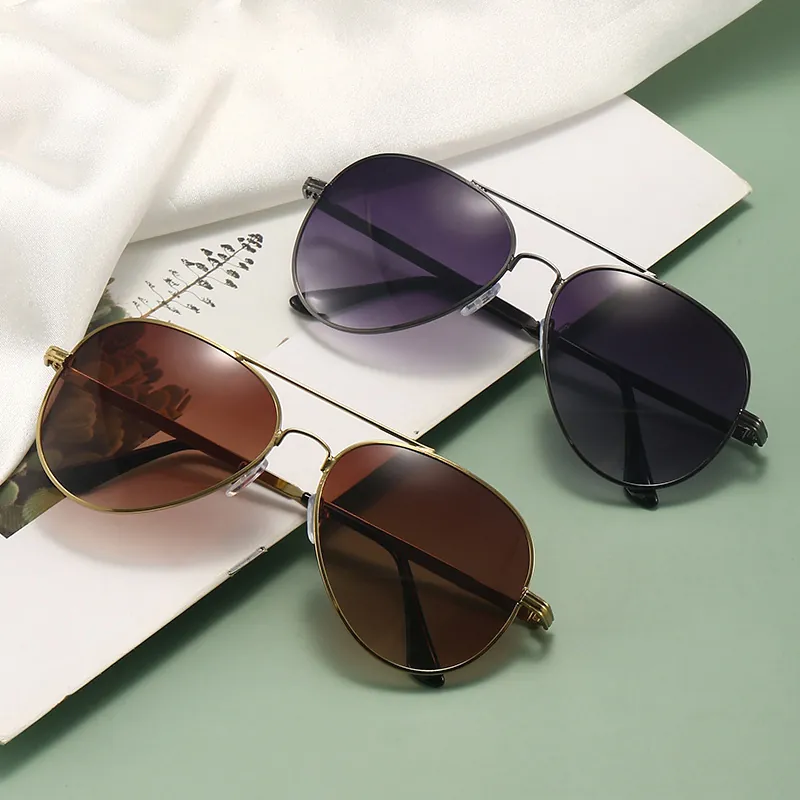 Classic Aviator Sunglasses Double Bridge Metal Frame UV400 Protection Driving Outdoor Fashion Eyewear For Men Women