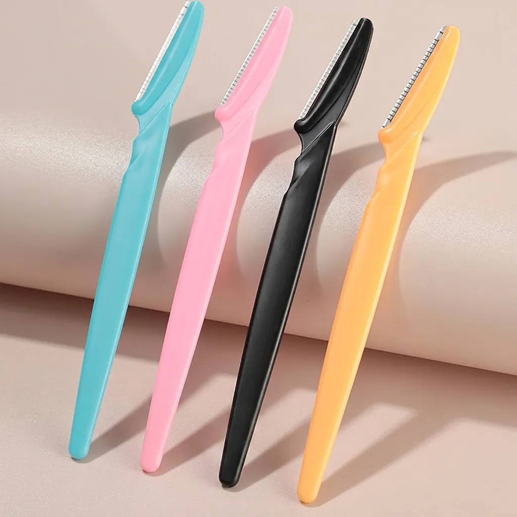 Portable Eyebrow Razor Facial Hair Shaver Trimmer Stainless Steel Blade Safety Guard Ergonomic Handle Beauty Makeup Tool