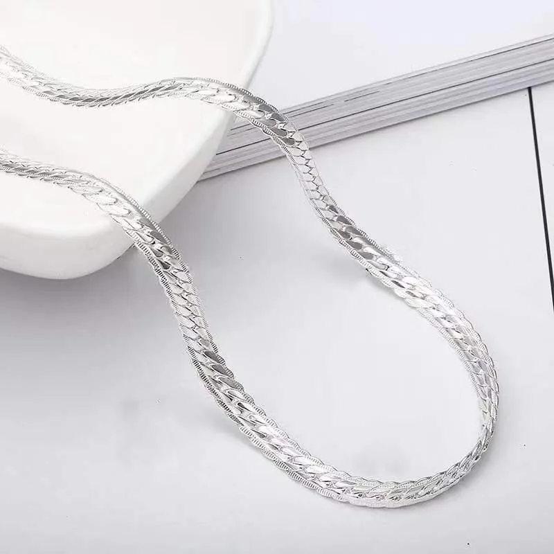Curb Chain Necklace Bracelet Copper Plated Personalized Punk Style For Men Women Party Jewelry