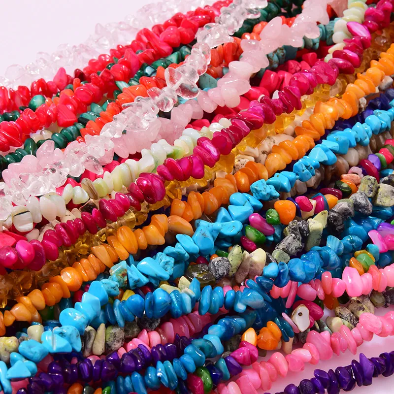 Natural Stone Chips Irregular Gemstone Beads For DIY Jewelry Making Necklace Bracelet Agate Crystal Polished