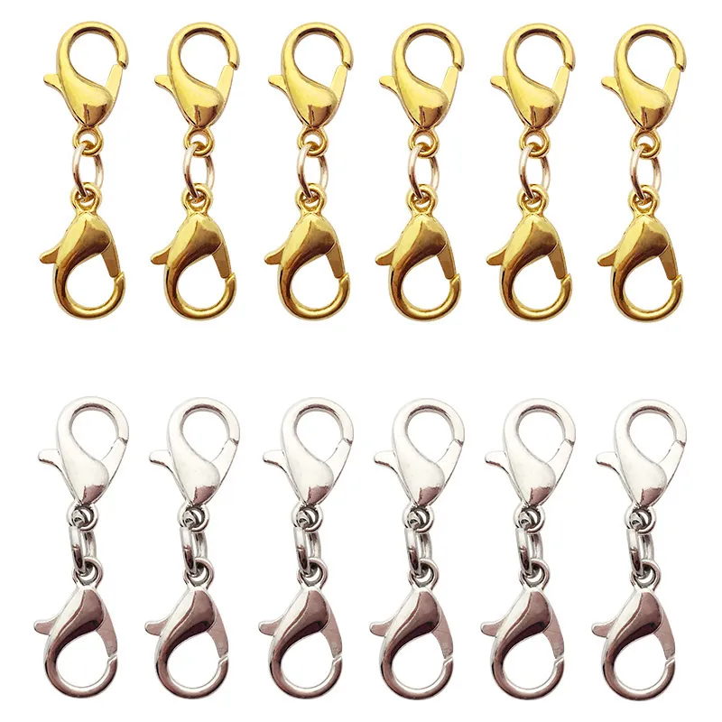 Dual Headed Lobster Clasp Zinc Alloy Jewelry Connector Buckle For Necklace Bracelet DIY Making Jewelry Finding