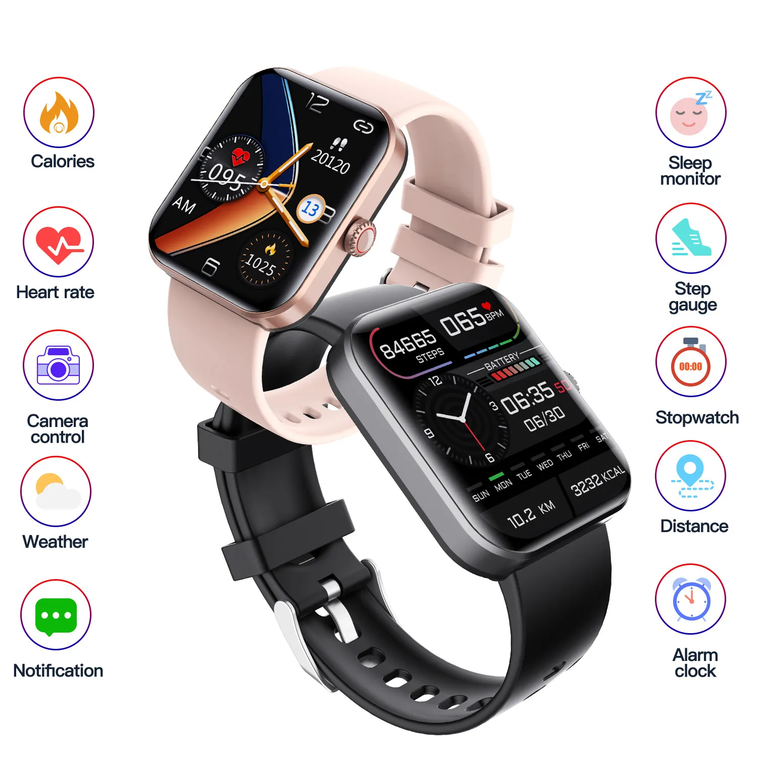 Smart Watch Aluminum Alloy Heart Rate Blood Glucose Trend Monitor Fitness Tracker Sports Waterproof For Men Women