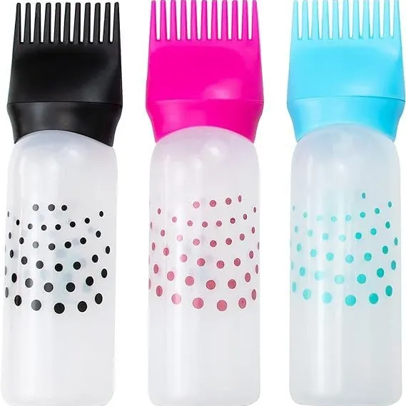 Hair Dye Applicator Plastic Squeezable Hair Coloring Dispenser With Scale For Salon Home Haircare