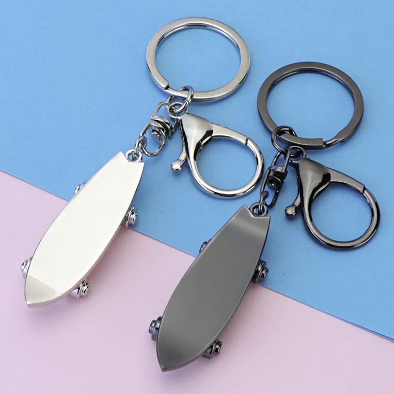 Mini Finger Skateboard Keychain Creative Scooter Keyring Zinc Alloy Novelty Sport Bag Pendant Gift Men Kids