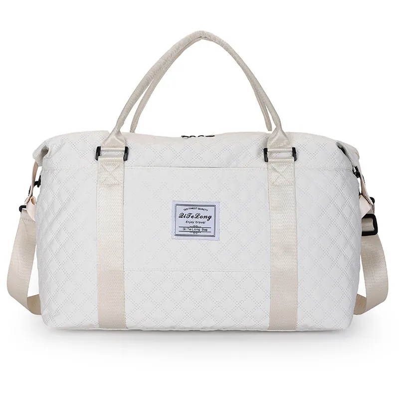 Quilted Travel Duffel Bag Large Capacity Waterproof Oxford Cloth Handbag For Yoga Fitness And Weekend Trip