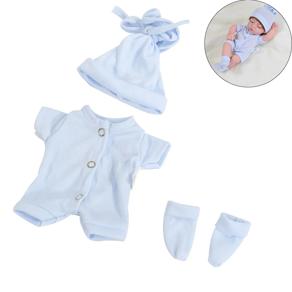 Reborn Baby Doll Clothes Outfits Knitted Cotton Romper Bodysuit Pajamas For Girl Toys Dress Up Accessories Fashion