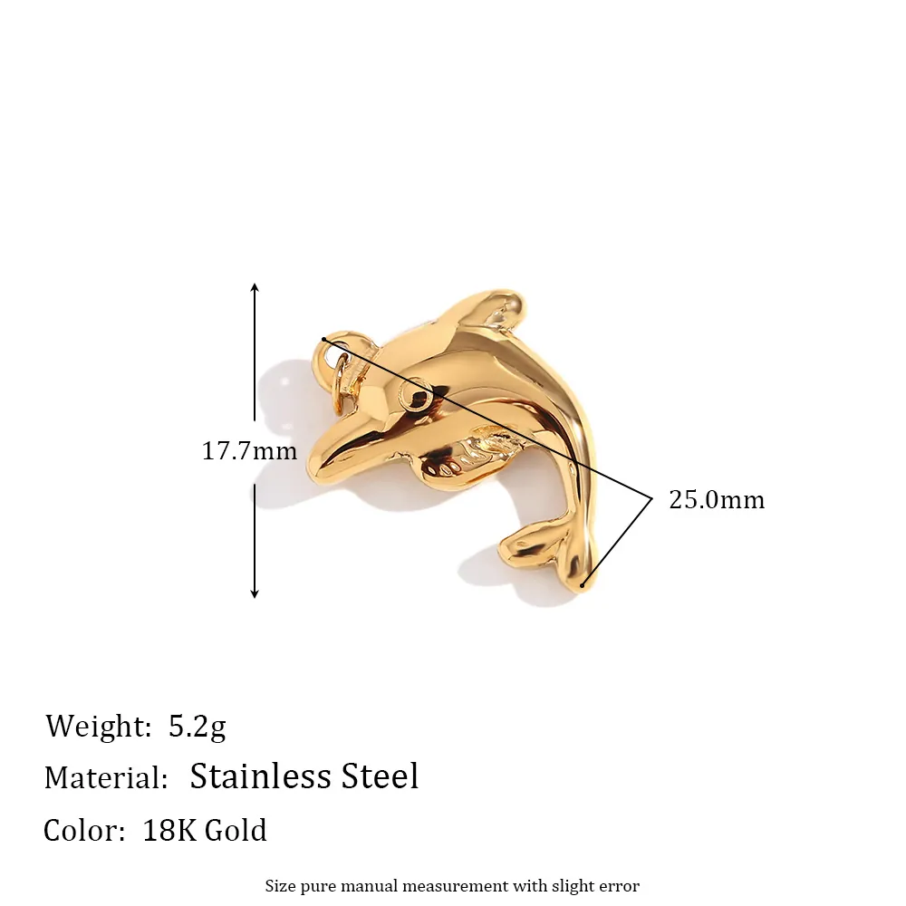 Vintage Stainless Steel Pendants 18K Gold Plated DIY Jewelry Charms Animal And Geometric Shape Accessories For Crafting