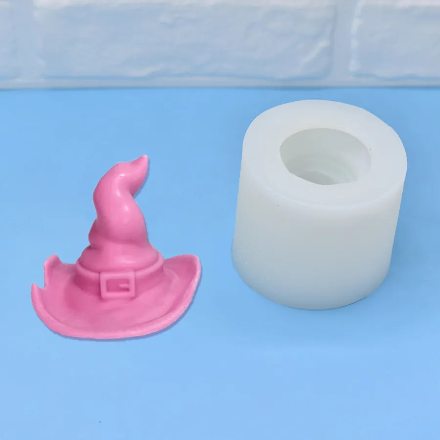 Witch Hat Silicone Mold For DIY Handmade Candle Soap Resin Crafting Magic Wizard Theme Halloween Decoration