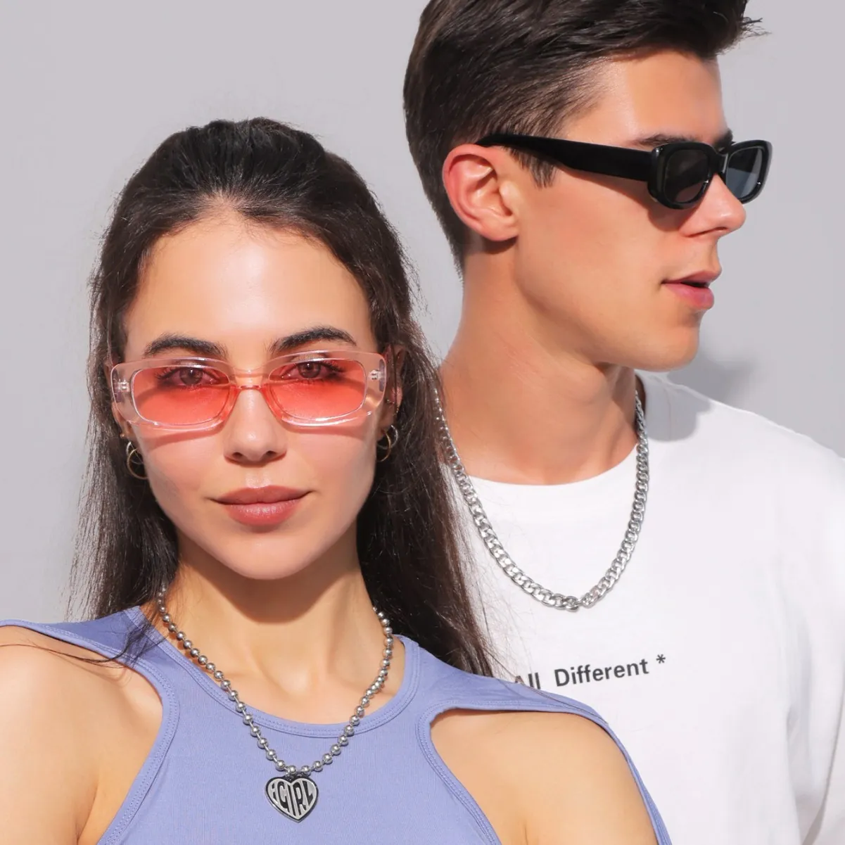 Retro Rectangular Sunglasses PC Frame PC Lens UV400 Protection Vintage Y2K Street Style For Women Men