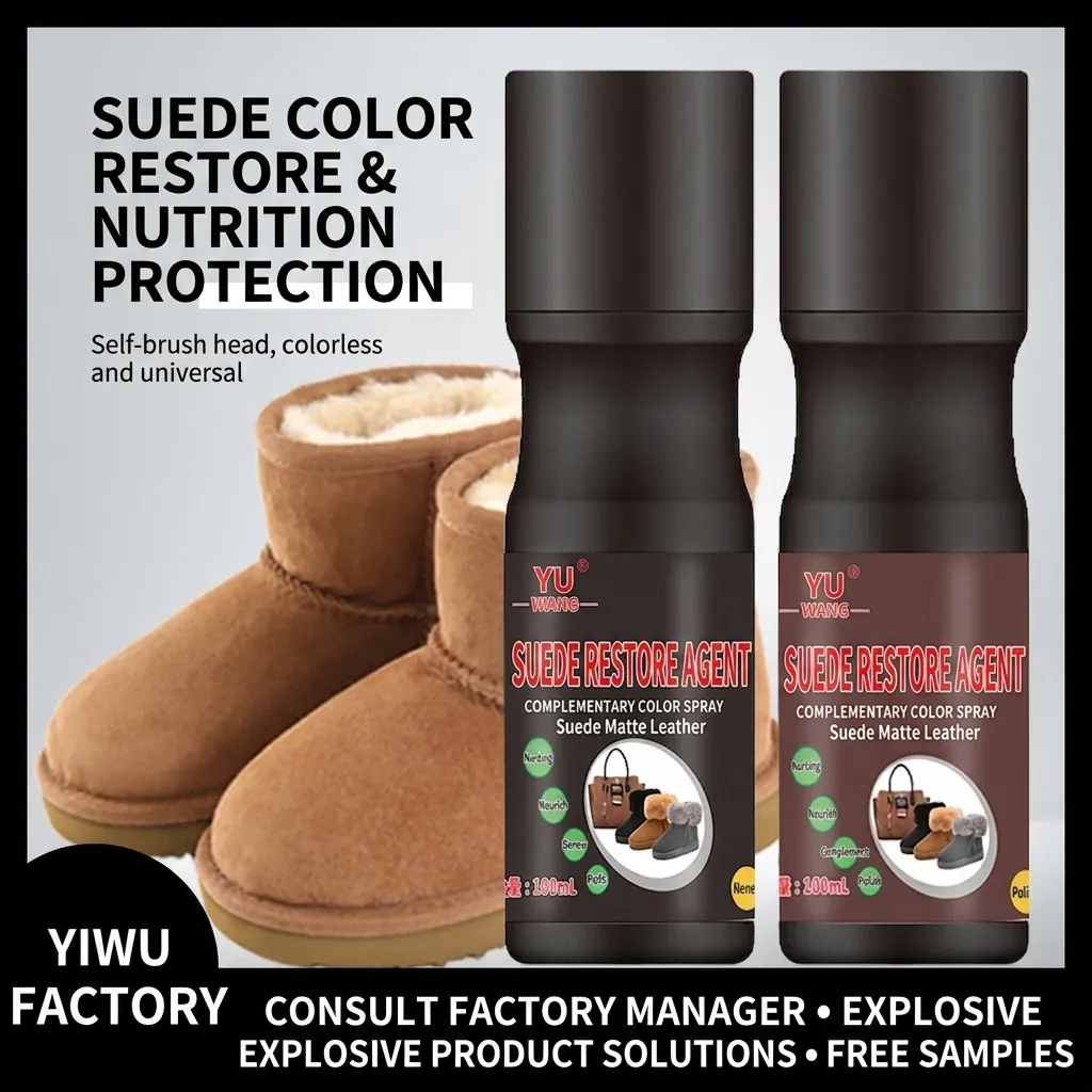 Spray Rénovateur Pour Daim Et Nubuck Restauration De Couleur Nettoyant Chaussures Protection Nourrissante