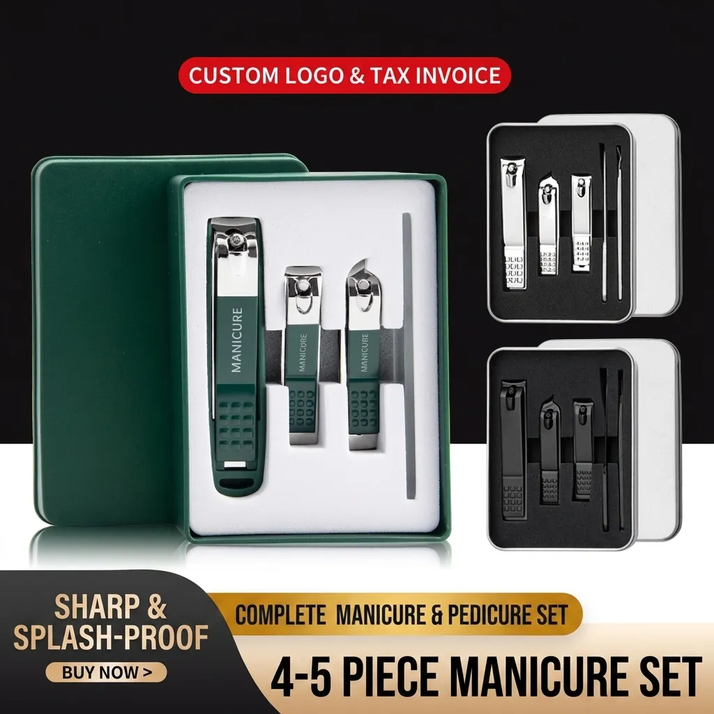 Professional Stainless Steel Manicure Tool Set For Men Women Pedicure Kit With Portable Storage Case Nail Clippers Set For Beauty Grooming