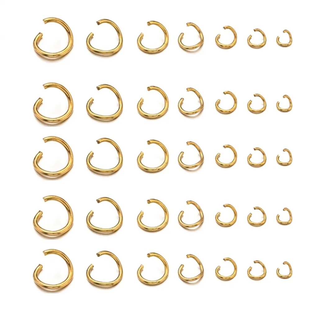 Open Jump Rings Stainless Steel Gold Plated Connectors For DIY Jewelry Making Necklace Bracelet Handmade Findings